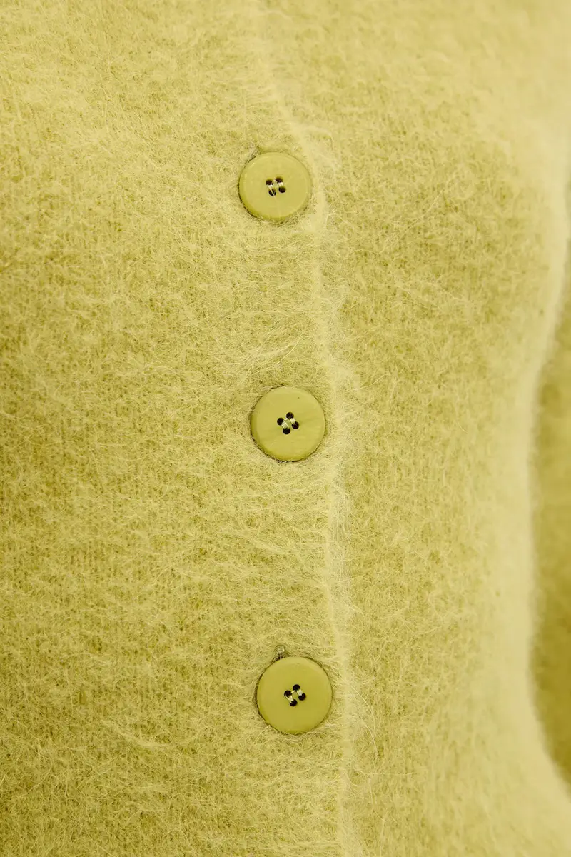 cardigan con alpaca colore verde S9YBFNESPOLO miniatura 5