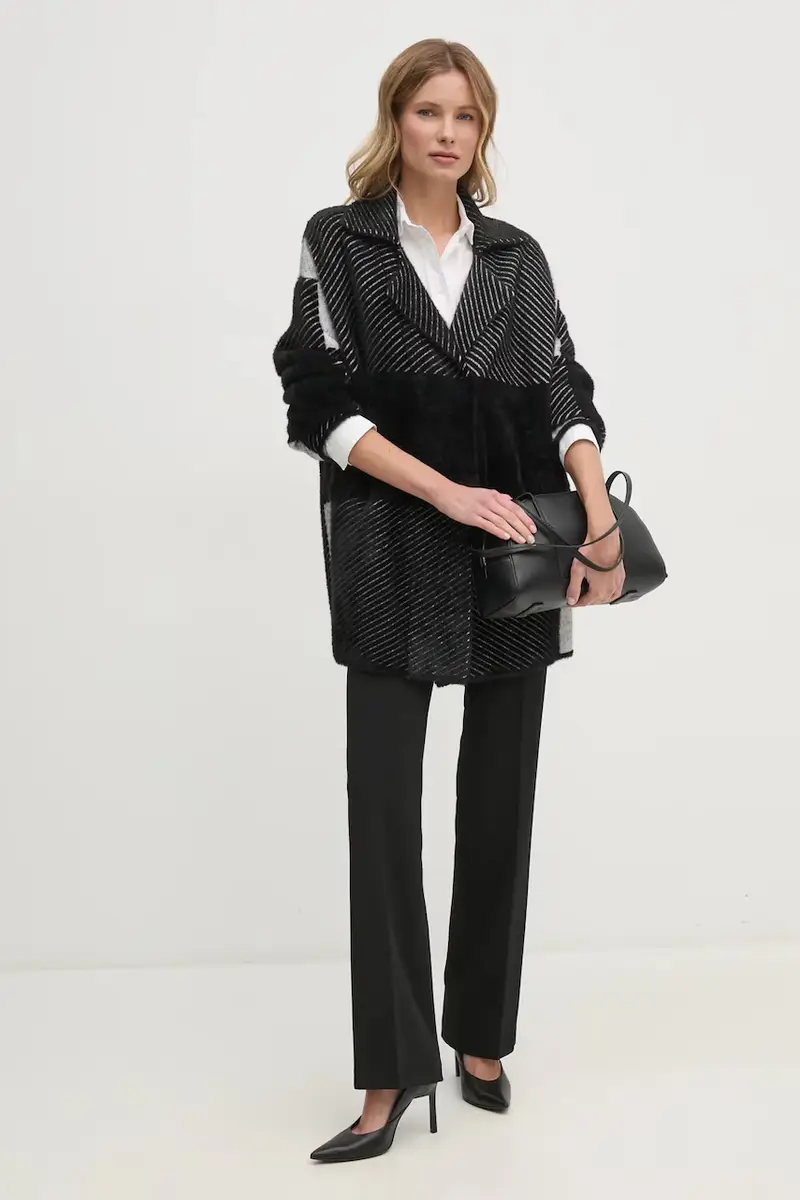 Sandro Ferrone Cardigan Donna Nero 3262722 miniatura 2