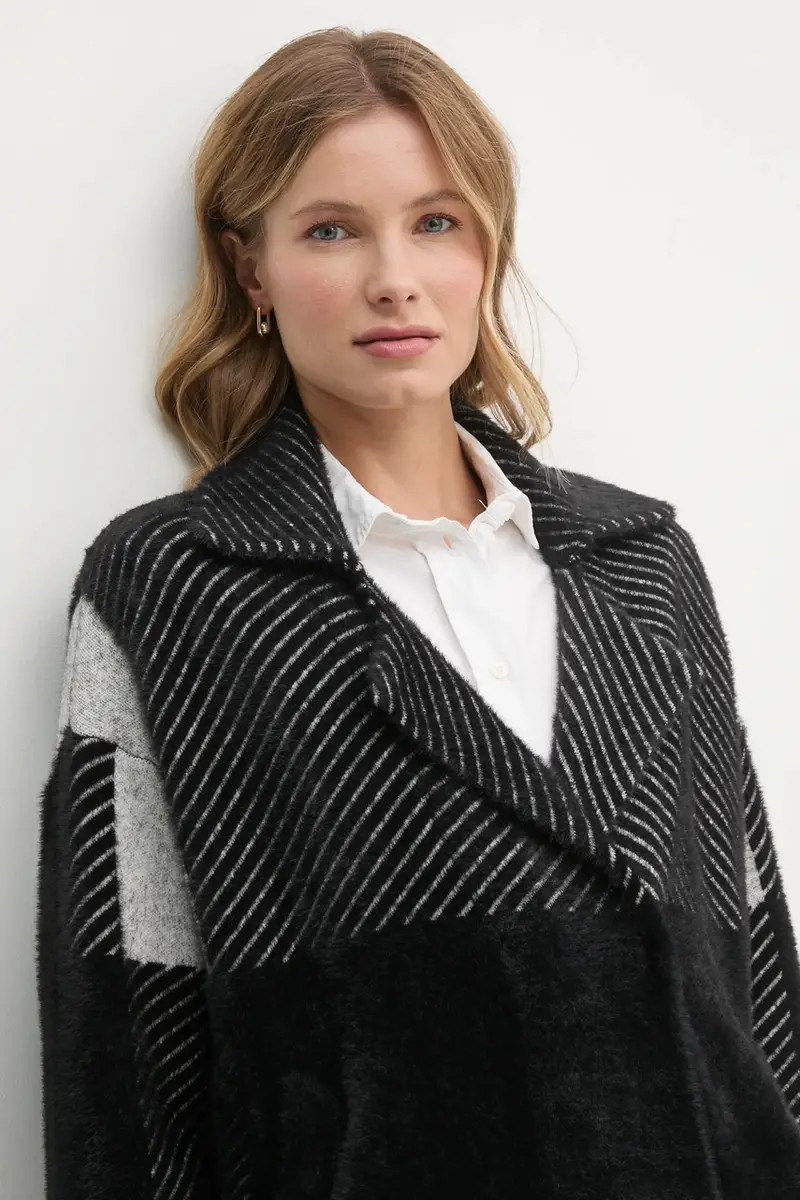 Sandro Ferrone Cardigan Donna Nero 3262722 miniatura 4