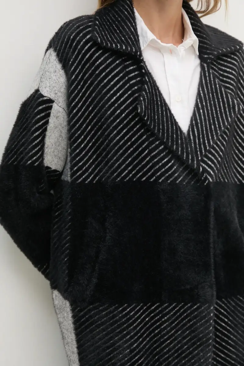 Sandro Ferrone Cardigan Donna Nero 3262722 miniatura 5