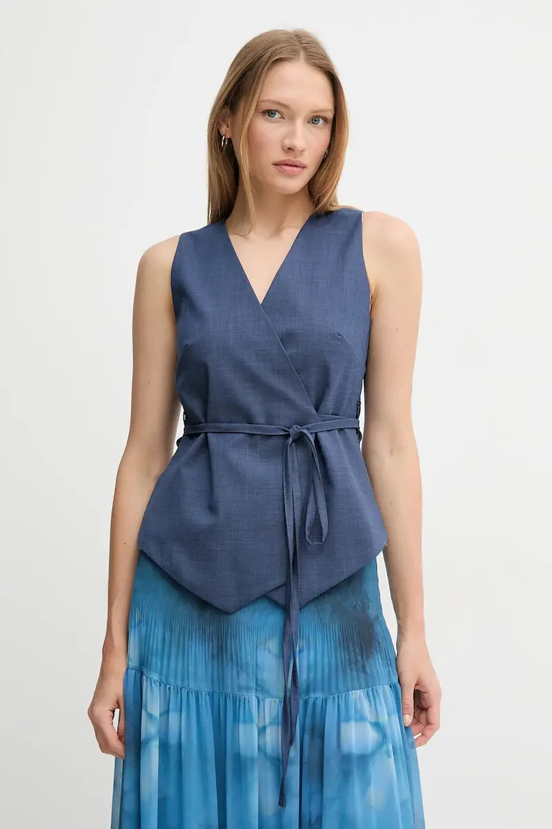 gilet colore blu navy S23XBEBAFATA