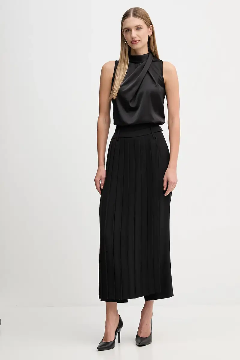 gonna-pantalone donna colore nero S32YBFMOLTO miniatura 2