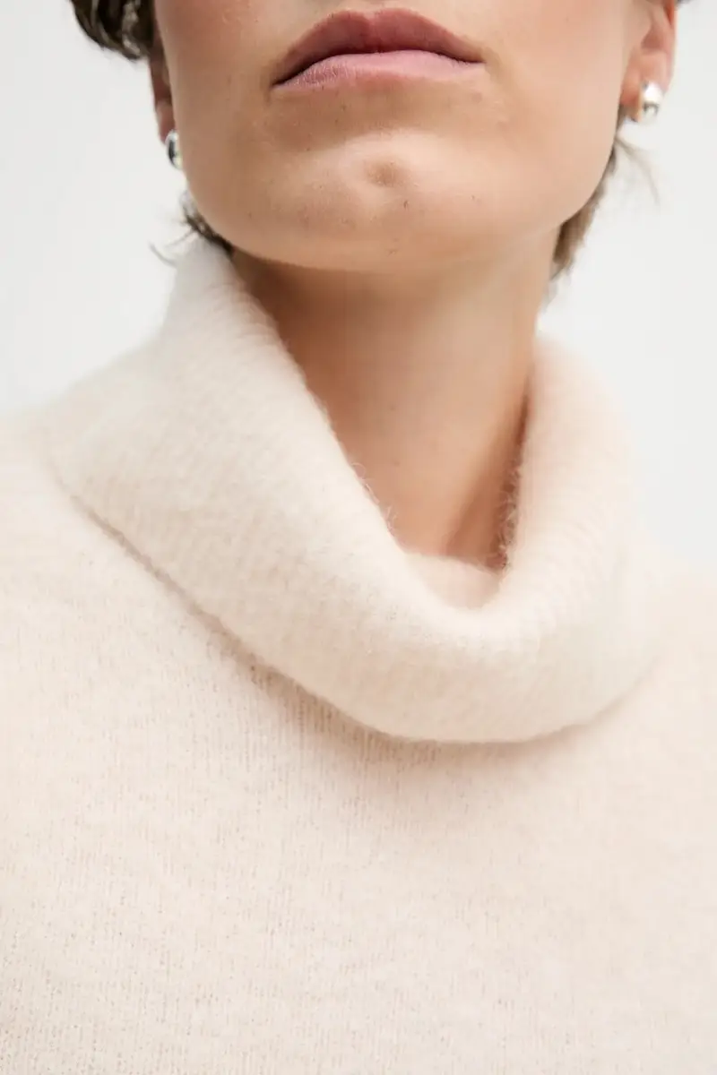 maglione con alpaca colore beige S9YBFNOME miniatura 5