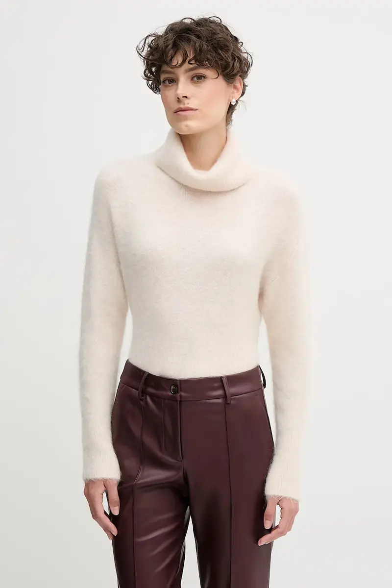 maglione con alpaca colore beige S9YBFNOME