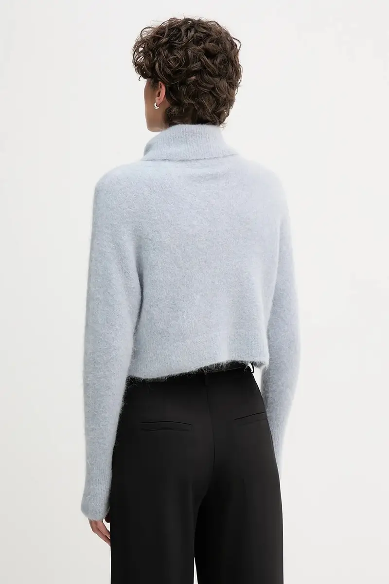 maglione con alpaca colore blu S9YBFNOME miniatura 3