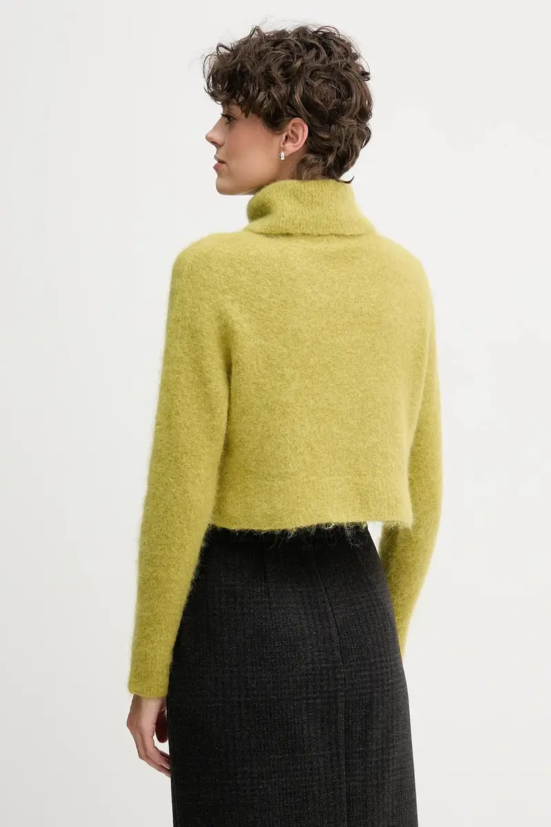 maglione con alpaca colore verde S9YBFNOME miniatura 3