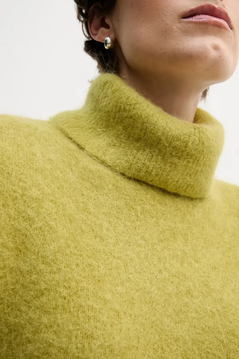 maglione con alpaca colore verde S9YBFNOME miniatura 5