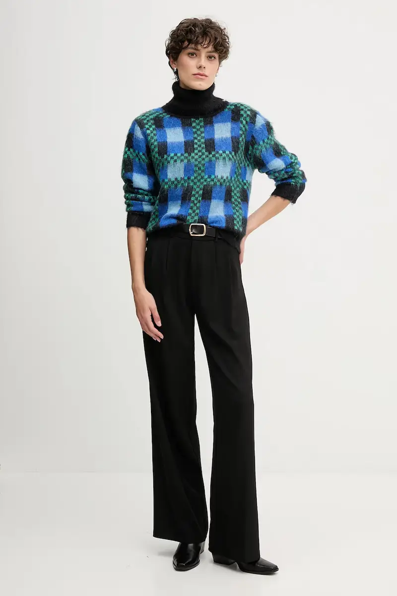 maglione con lana colore blu S87YBFGAVA miniatura 2