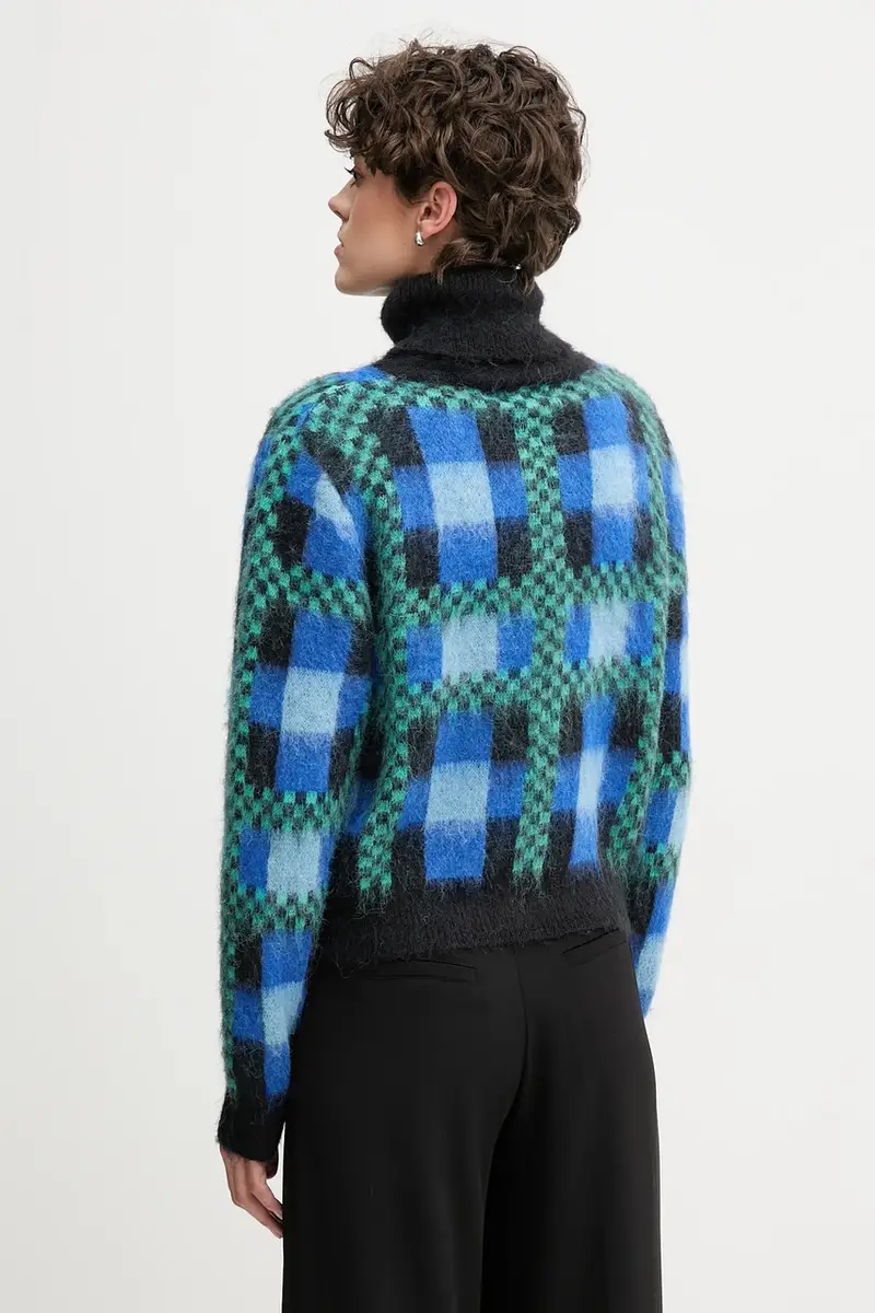 maglione con lana colore blu S87YBFGAVA miniatura 3