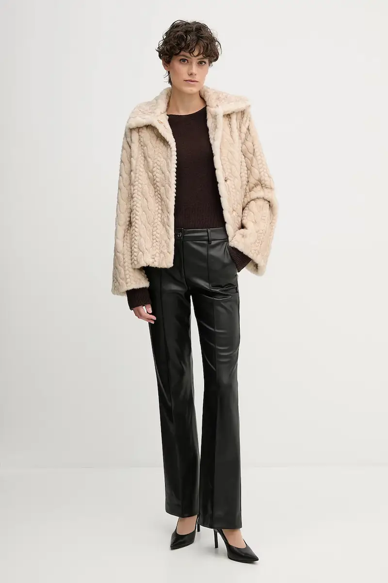 maglione in lana donna colore marrone S9YBFNOCE miniatura 2