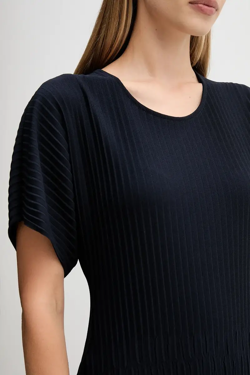 vestito colore blu navy S14YBFBACILLO miniatura 5