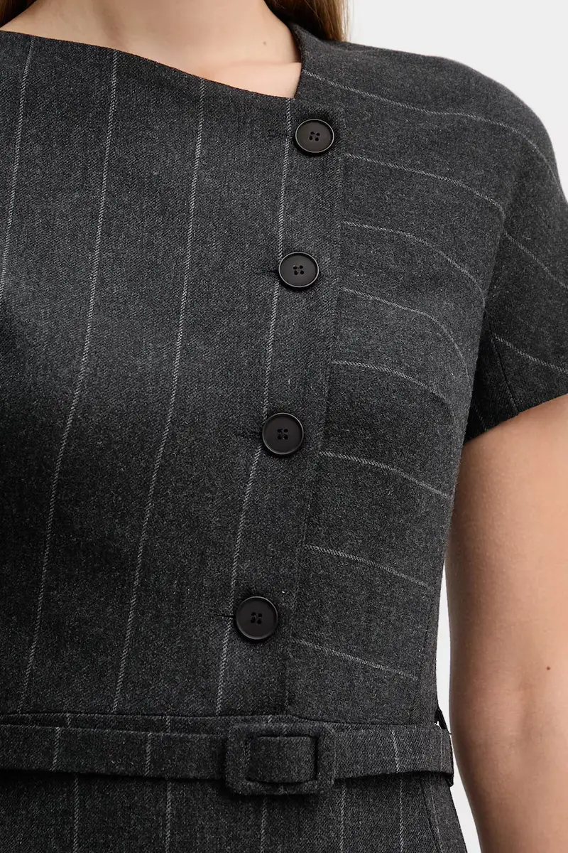 vestito con lana colore grigio S23YBFBICCHIERE miniatura 5