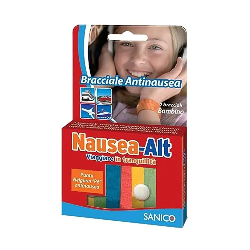 Sanico Nausea-Alt Bracciale Antinausea Bambino, 2 Pezzi