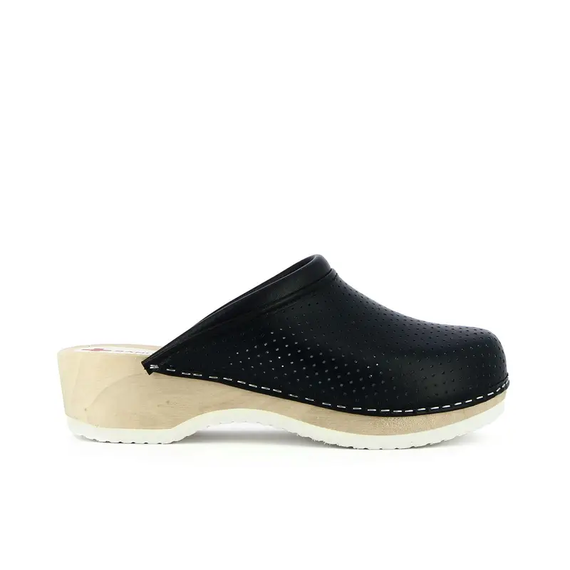 Ciabatte sanitarie blu traforate in pelle