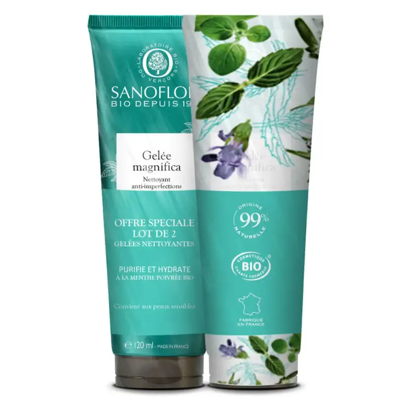 Sanoflora Magnifica Gel Detergente Anti-Imperfezioni Bio 2x120ml
