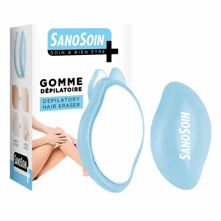 Gomma depilatoria SanoSoin con base in cristallo di rocca blu