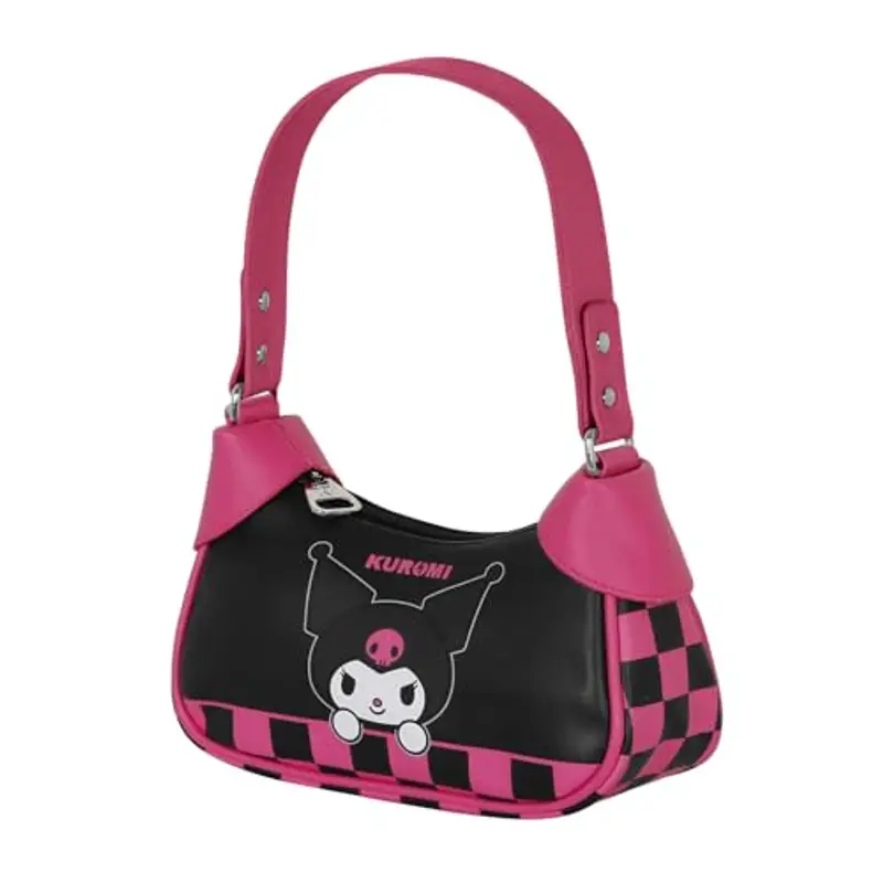 Sanrio Kuromi Chess-Borsa Fancy Casual, Multicolore, 21,5 x 14,5 cm