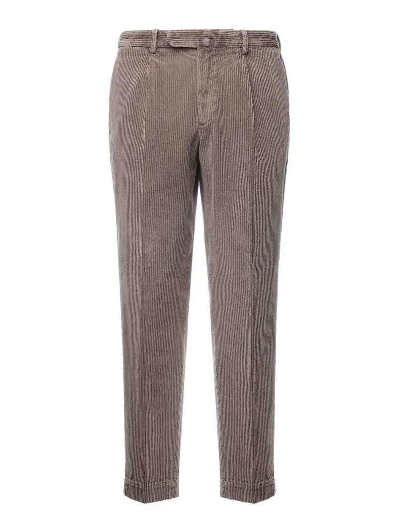 Pantaloni sartoriali in velluto Beige