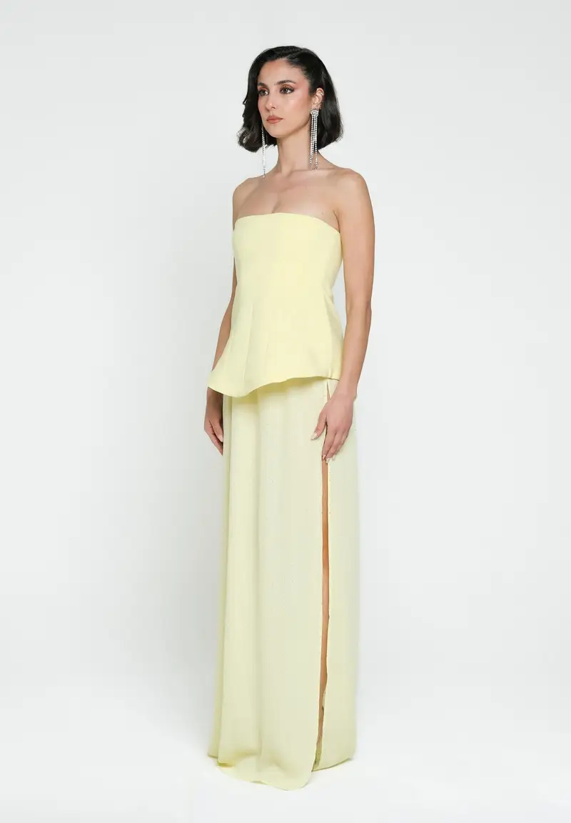 SANTAS Abito lungo CREAM giallo da donna