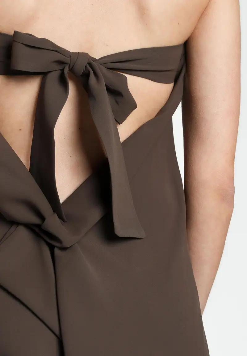 SANTAS Abito lungo CRUMBLE marrone da donna miniatura 2