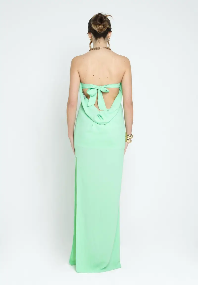 SANTAS Abito lungo CRUMBLE verde da donna miniatura 3