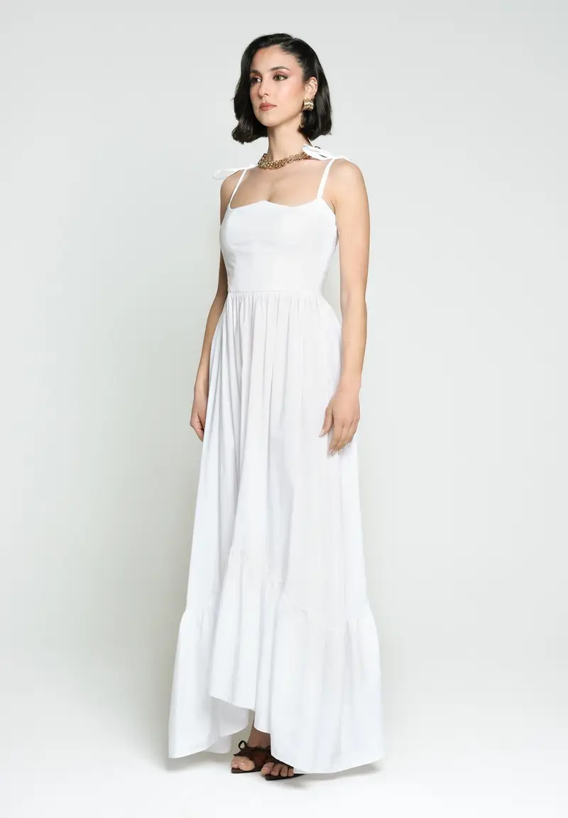 SANTAS Abito lungo DELIZIA bianco da donna