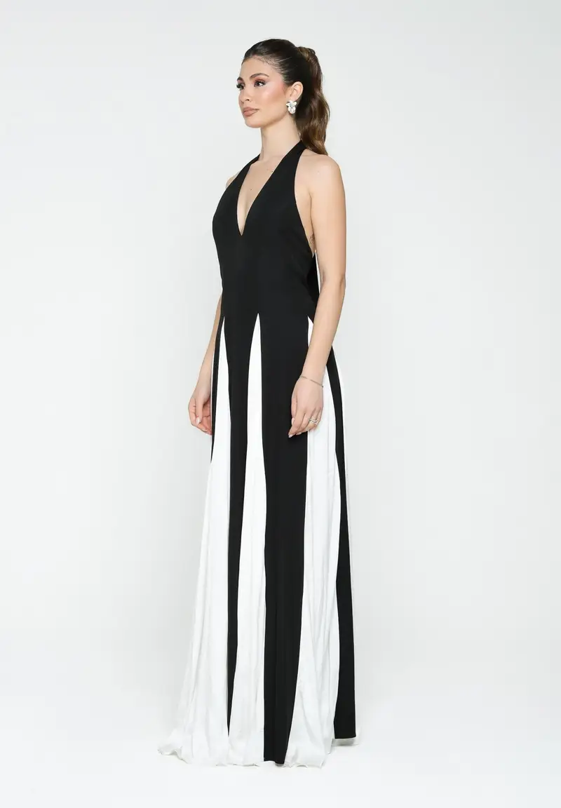 SANTAS Abito lungo MOUSSE nero da donna