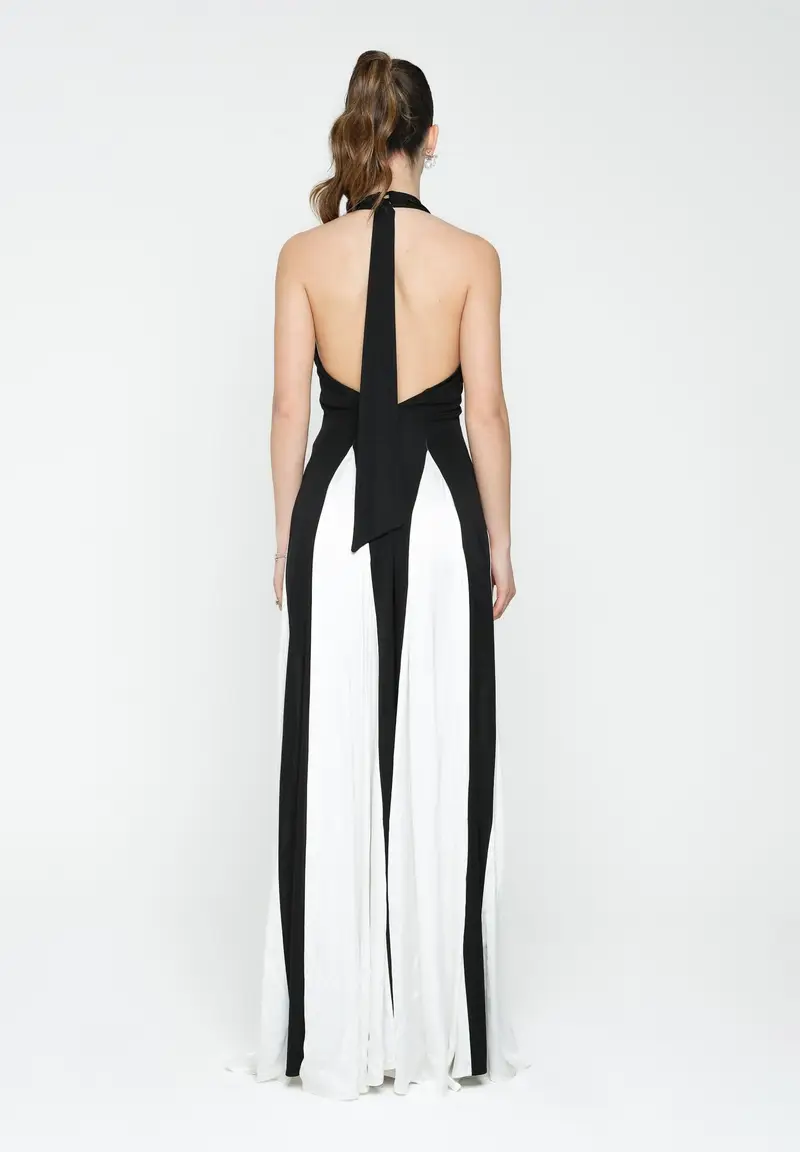 SANTAS Abito lungo MOUSSE nero da donna miniatura 3