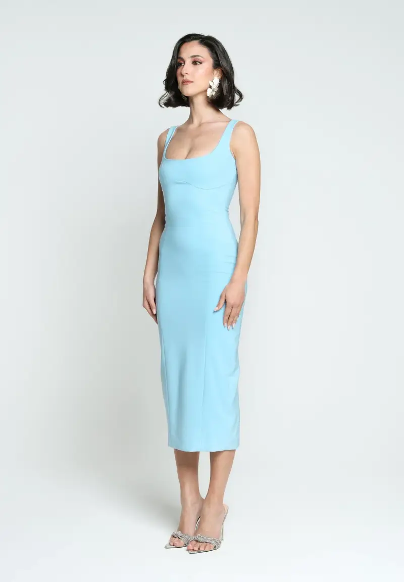 Abito midi COTTON CANDY azzurro da donna