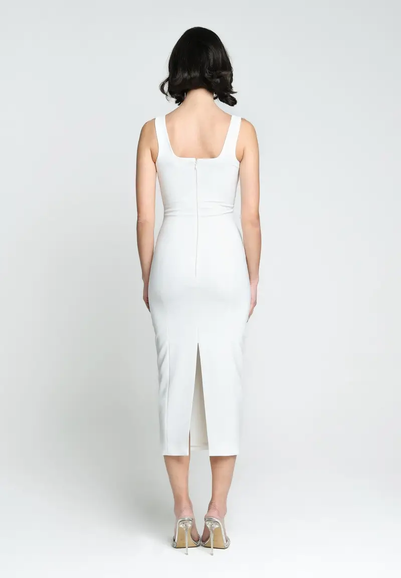 SANTAS Abito midi COTTON CANDY bianco da donna miniatura 3