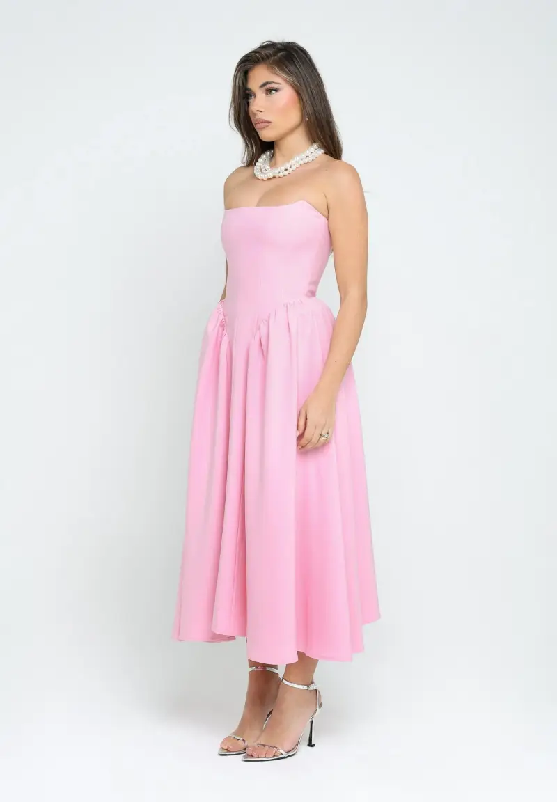 Abito midi MARSHMALLOW rosa da donna