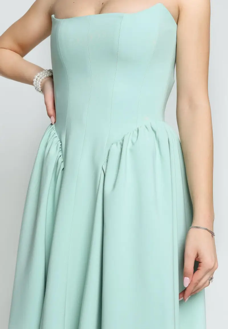 Abito midi MARSHMALLOW verde menta da donna miniatura 3