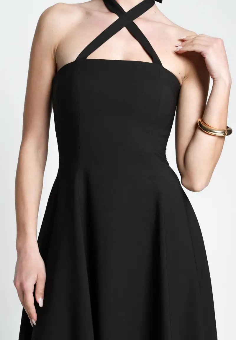 Abito midi MEDELEINE nero da donna miniatura 3