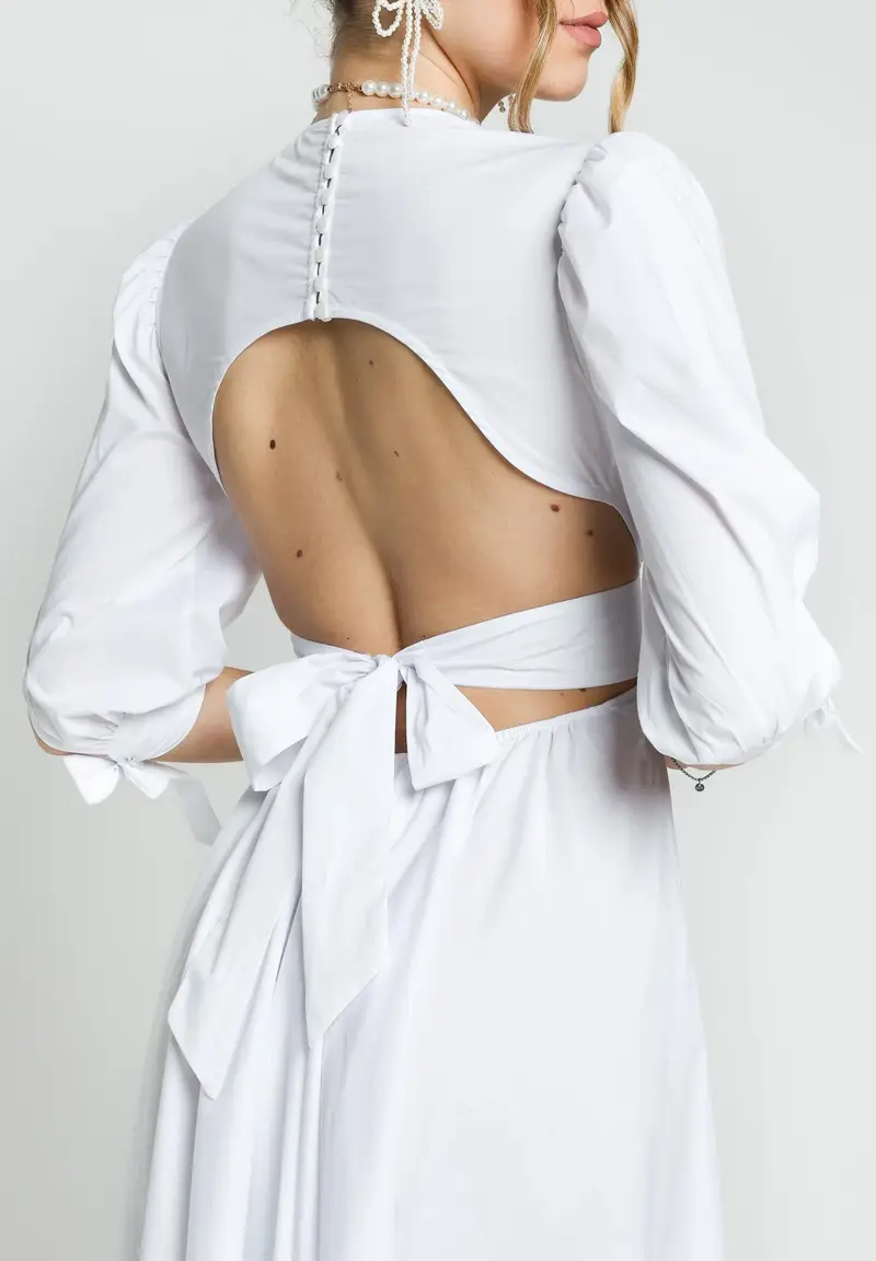 SANTAS Abito midi TIRAMISU? bianco da donna miniatura 2