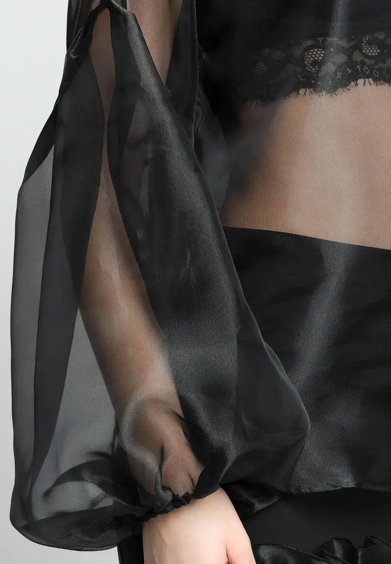 SANTAS Blusa LEMON PIE nera da donna miniatura 2