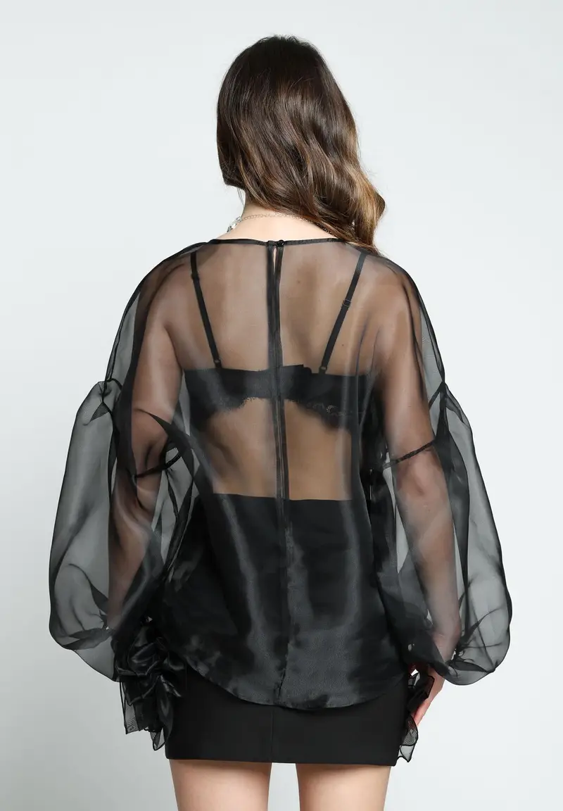 SANTAS Blusa LEMON PIE nera da donna miniatura 3