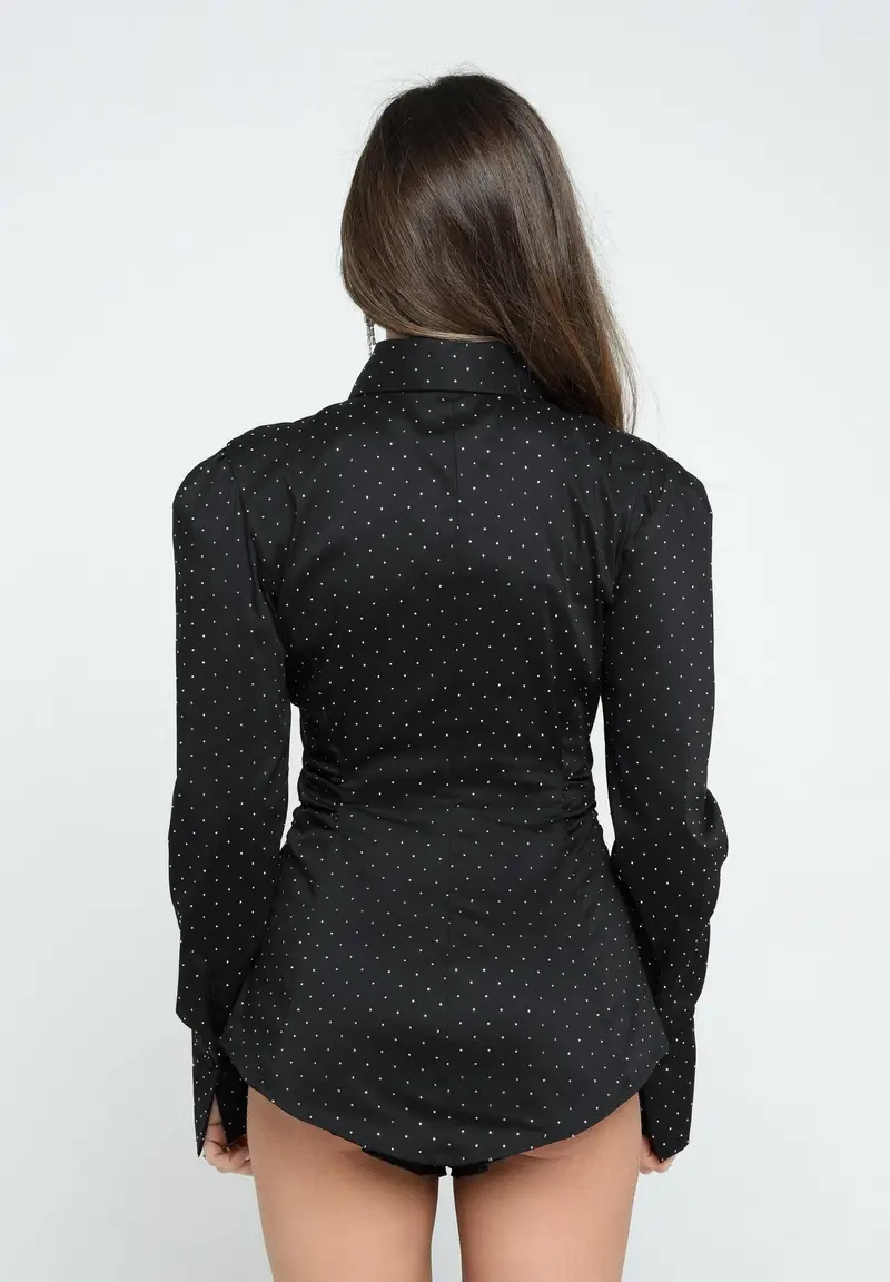 SANTAS Camicia a manica lunga CRèME BRULèE nera da donna miniatura 3