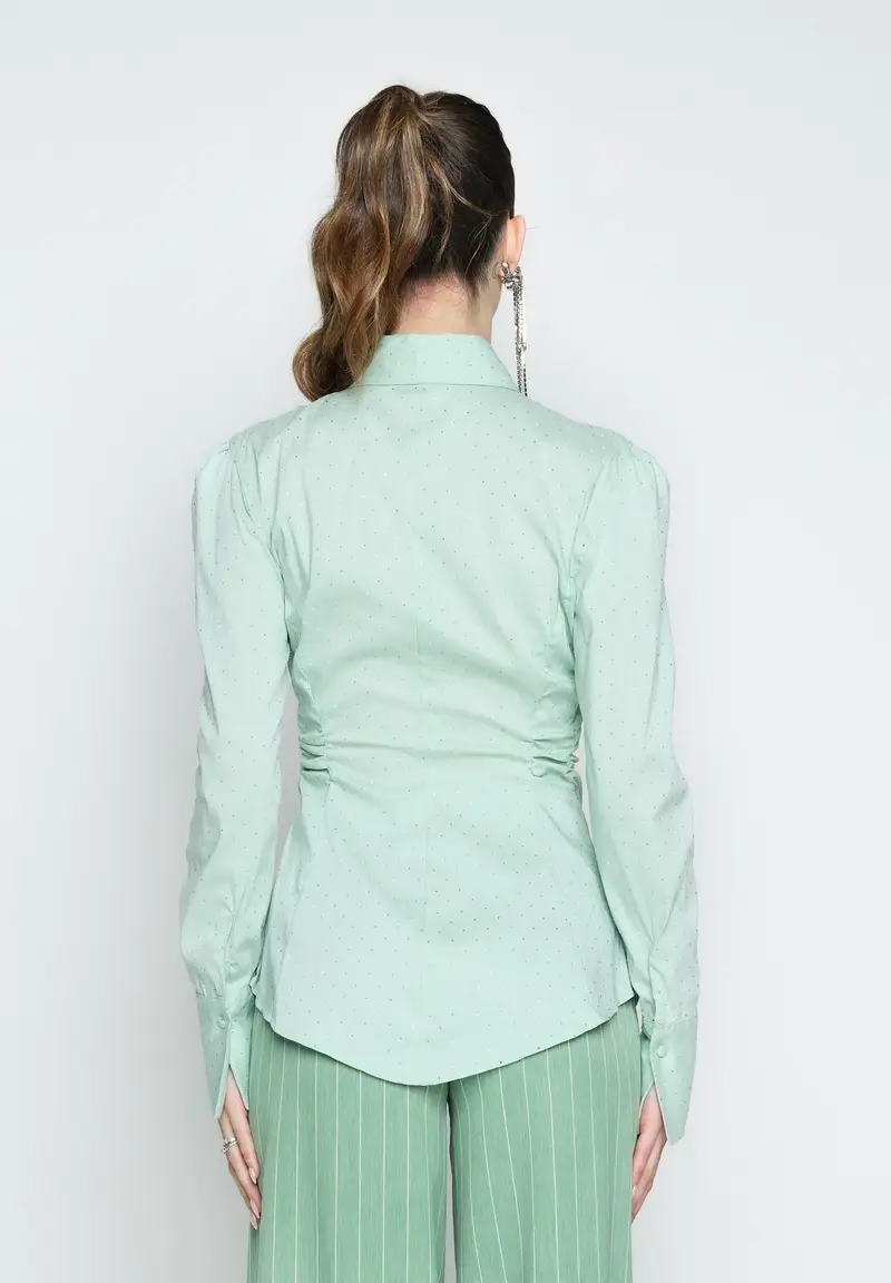 SANTAS Camicia a manica lunga CRèME BRULèE verde menta da donna miniatura 3