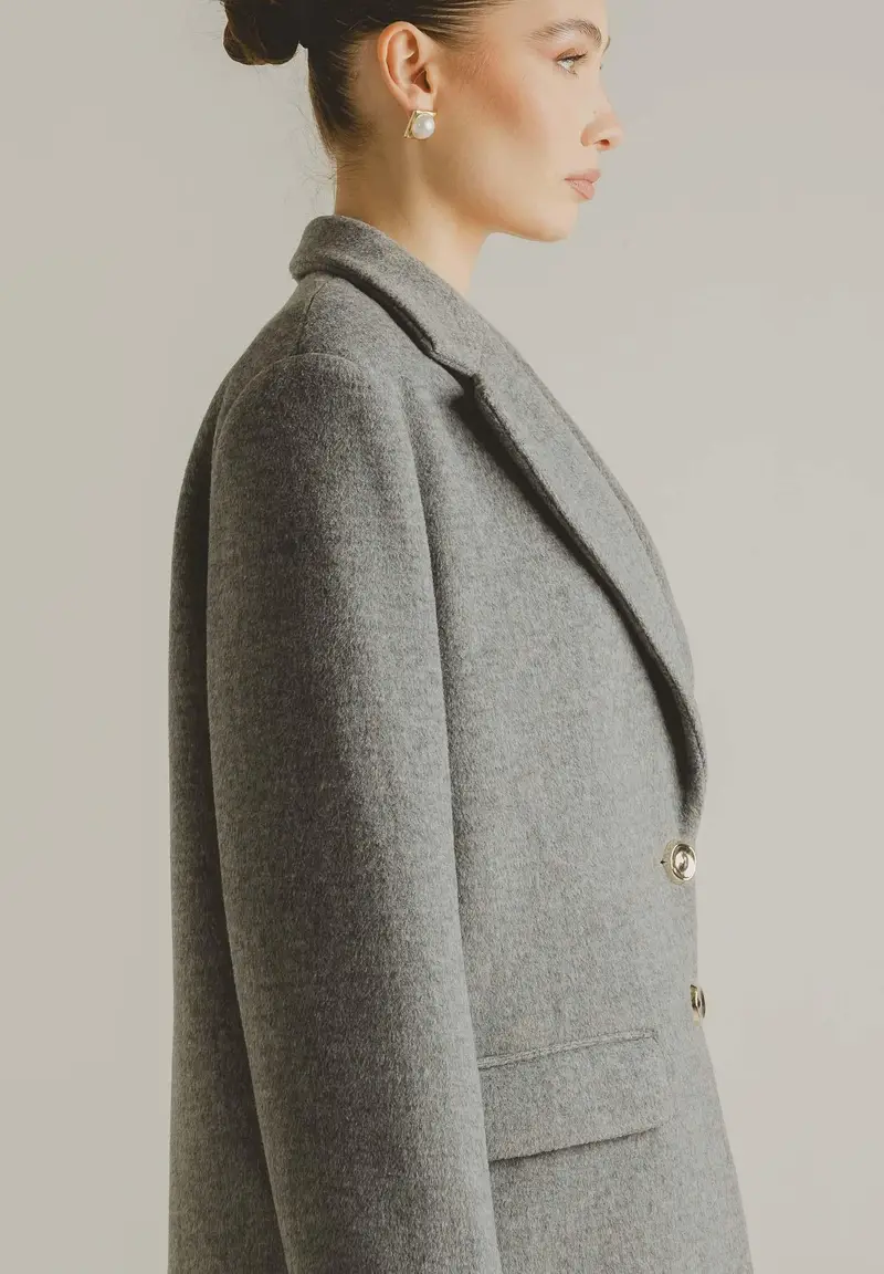 Cappotto corto LUMIÈRE grigio da donna miniatura 3