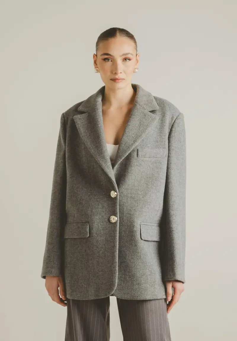 Cappotto corto LUMIÈRE grigio da donna