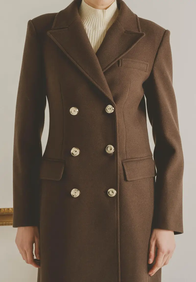 Cappotto lungo ÉCLIPSE marrone da donna miniatura 3