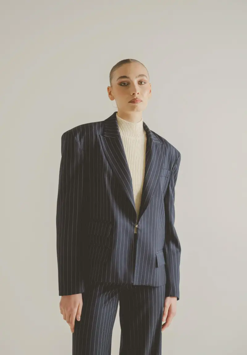 Giacca OMBRE blu da donna miniatura 2