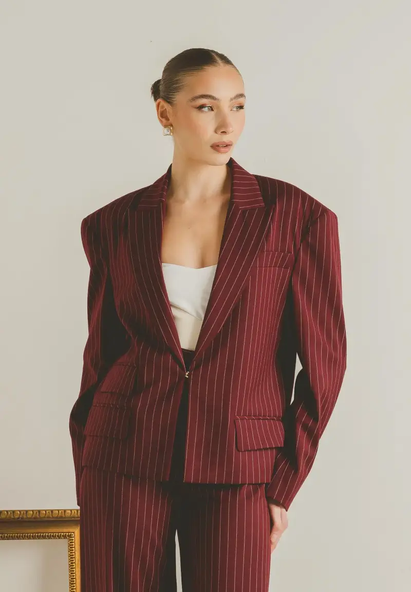 Giacca OMBRE bordeaux da donna miniatura 2