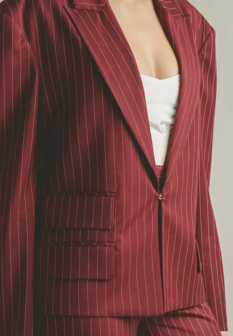 Giacca OMBRE bordeaux da donna miniatura 3