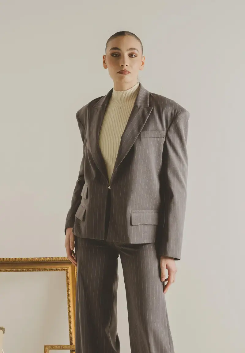 Giacca OMBRE grigia da donna miniatura 2