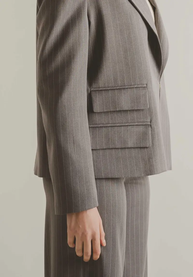 Giacca OMBRE grigia da donna miniatura 3