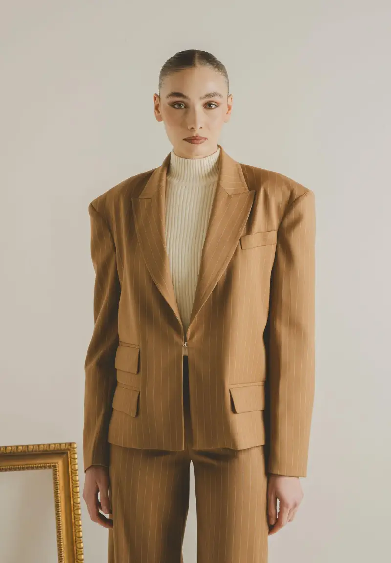 Giacca OMBRE miele da donna