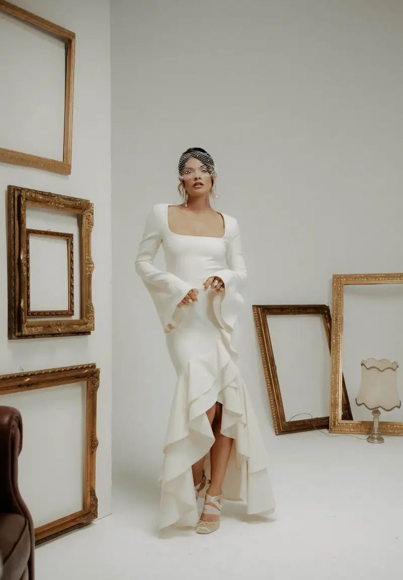 Gonna lunga ÉLAN panna da donna miniatura 2