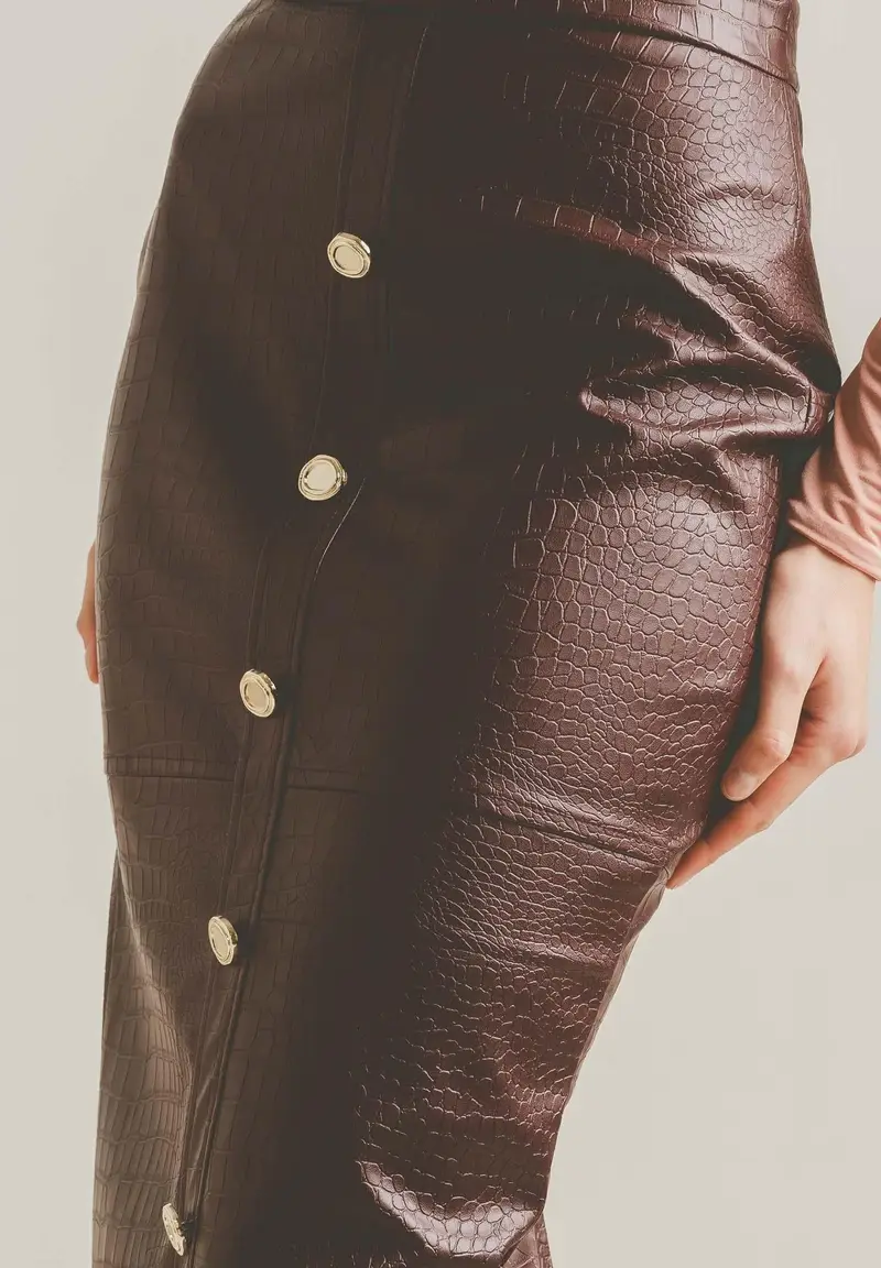 Gonna midi BELLE ÉTOILE bordeaux da donna miniatura 3