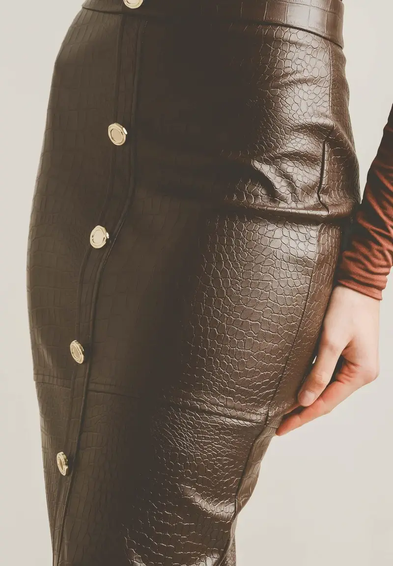 Gonna midi BELLE ÉTOILE marrone da donna miniatura 3